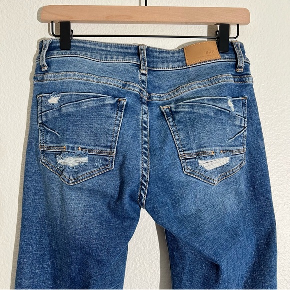Buckle BKE Stella Slim Fit Mid-Rise Bootcut Distressed Blue Denim Jeans Size 26 - Picture 8 of 13